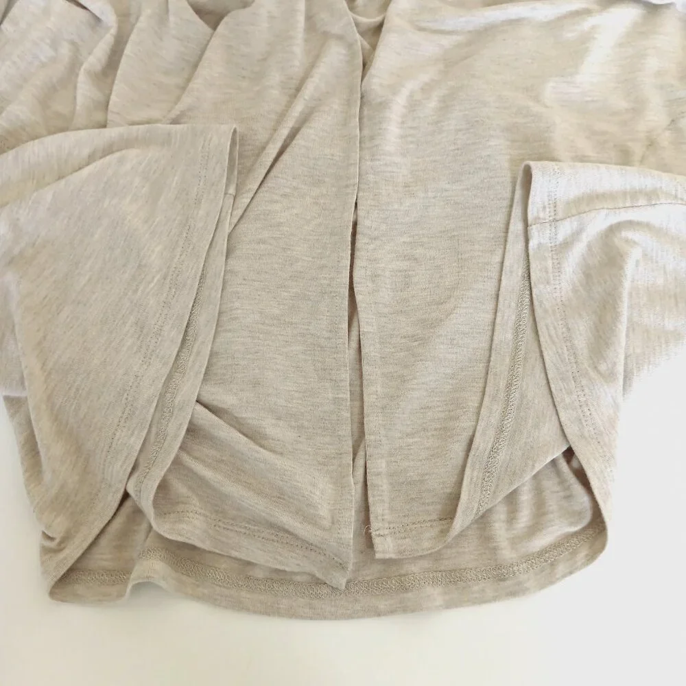 LOGO Layers by Lori Goldstein Women's Oatmeal Heathered Kimono Cardigan Size XL